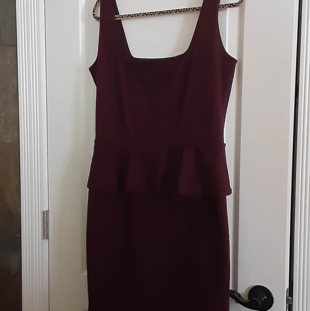 Burgandy dress,  use under jacket or alone. Sz XL